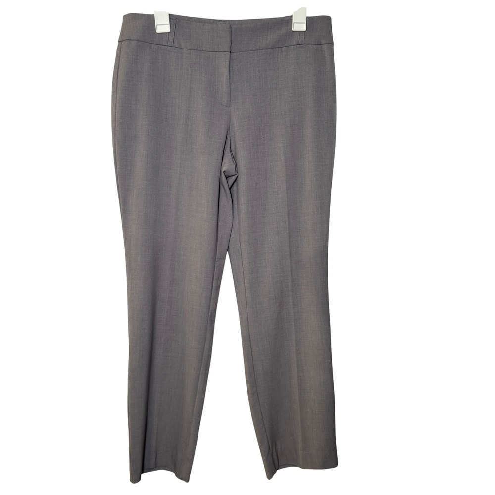 Anne Klein Gray Straight Leg Dress Pants Size 6 Professional Work Trousers - Picture 1 of 8